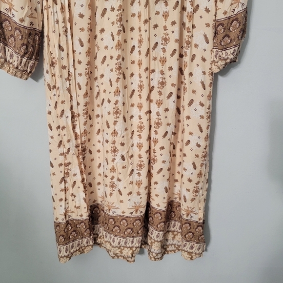 The Fox and The Mermaid Boho Southwestern Print Ximena Dress in Coconut - Picture 6 of 16